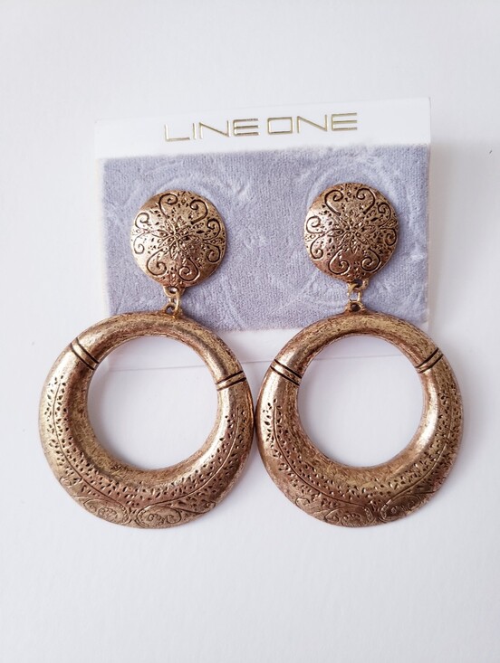 Line One Jewelry - Vintage Line One Round Hoop Earrings